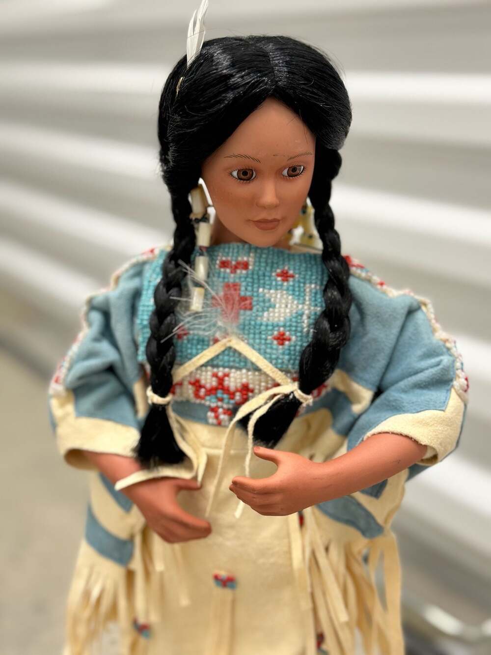 1992 Danbury Mint Judy Belle White Feather Princess of the Sioux Porcelain Doll